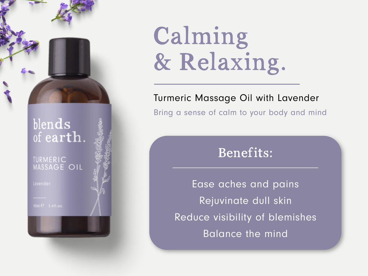 Turmeric Massage Oil with Lavender Blends of Earth