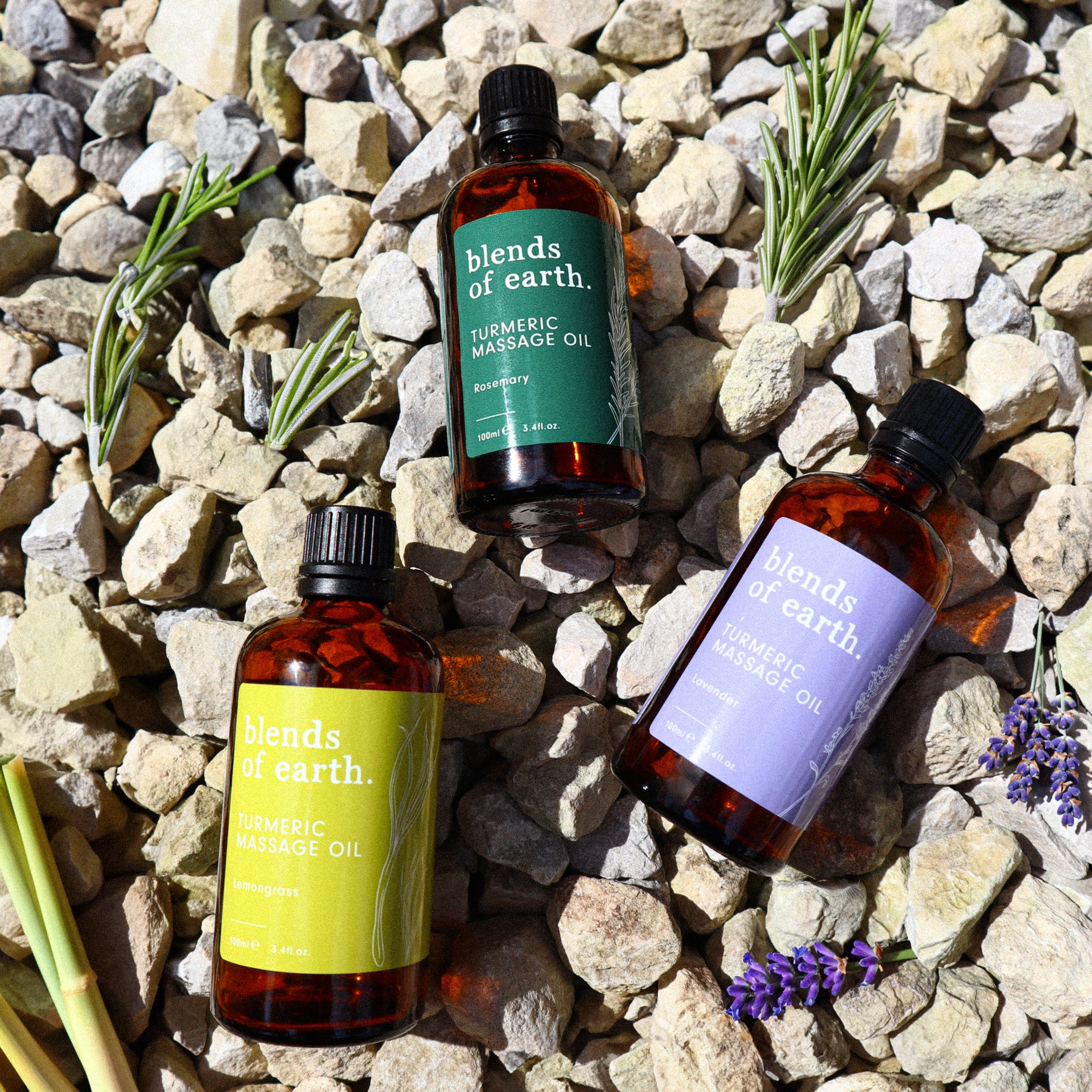 Natural Massage Oils handmade in the UK | Blends of Earth